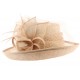 Chapeau Mariage Marron Clair Luce en paille sisal ANCIENNES COLLECTIONS divers