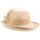 Chapeau Mariage Marron Clair Luce en paille sisal ANCIENNES COLLECTIONS divers