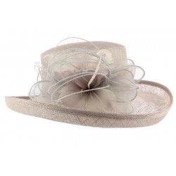 Chapeau Mariage Gris Bora en paille sisal ANCIENNES COLLECTIONS divers