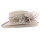 Chapeau Mariage Gris Bora en paille sisal ANCIENNES COLLECTIONS divers