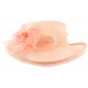 Chapeau Mariage Rose Saumon Bora en paille sisal ANCIENNES COLLECTIONS divers