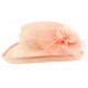 Chapeau Mariage Rose Saumon Bora en paille sisal ANCIENNES COLLECTIONS divers