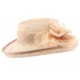 Chapeau Mariage Marron Clair Bora en paille sisal ANCIENNES COLLECTIONS divers