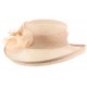 Chapeau Mariage Marron Clair Bora en paille sisal ANCIENNES COLLECTIONS divers