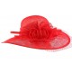 Chapeau Mariage Rouge Nymphea en paille sisal ANCIENNES COLLECTIONS divers