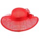 Chapeau Mariage Rouge Nymphea en paille sisal ANCIENNES COLLECTIONS divers