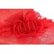 Chapeau Mariage Rouge Nymphea en paille sisal ANCIENNES COLLECTIONS divers