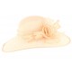 Chapeau Mariage Rose Nymphea en paille sisal ANCIENNES COLLECTIONS divers