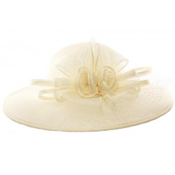 Chapeau Mariage Ecru Nymphea en paille sisal ANCIENNES COLLECTIONS divers