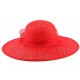 Chapeau Mariage Rouge Jewel en paille sisal ANCIENNES COLLECTIONS Léon montane