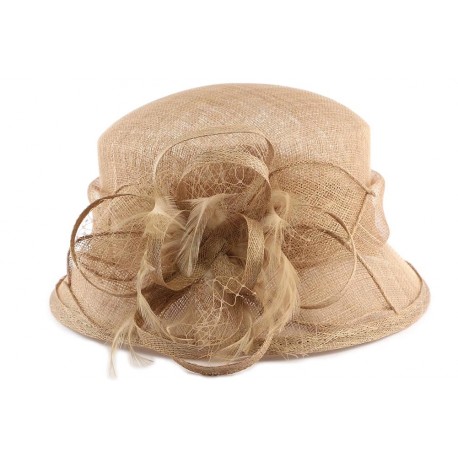 Chapeau Mariage Camel Jeda en paille sisal ANCIENNES COLLECTIONS divers