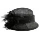 Chapeau Mariage Noir Jeda en paille sisal ANCIENNES COLLECTIONS divers