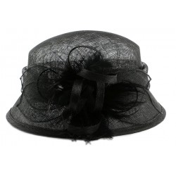 Chapeau Mariage Noir Jeda en paille sisal ANCIENNES COLLECTIONS divers