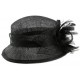 Chapeau Mariage Noir Jeda en paille sisal ANCIENNES COLLECTIONS divers