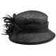 Chapeau Mariage Noir Jeda en paille sisal ANCIENNES COLLECTIONS divers