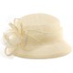 Chapeau Mariage Ecru Jeda en paille sisal ANCIENNES COLLECTIONS divers