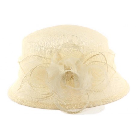 Chapeau Mariage Ecru Jeda en paille sisal ANCIENNES COLLECTIONS divers