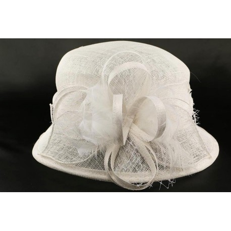 Chapeau Mariage Blanc Jeda en paille sisal ANCIENNES COLLECTIONS divers