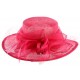 Chapeau Mariage Fuchsia Bella en paille sisal ANCIENNES COLLECTIONS divers