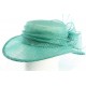 Chapeau Mariage Bleu Bella en paille sisal ANCIENNES COLLECTIONS divers