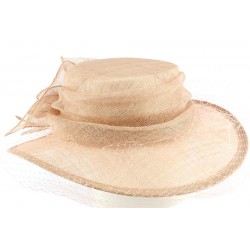 Chapeau Mariage beige Bella en paille sisal ANCIENNES COLLECTIONS divers