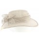 Chapeau Mariage Gris argent en paille sisal ANCIENNES COLLECTIONS divers