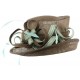 Chapeau Mariage Marron et Turquoise Ita en paille sisal ANCIENNES COLLECTIONS divers