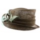 Chapeau Mariage Marron et Turquoise Ita en paille sisal ANCIENNES COLLECTIONS divers