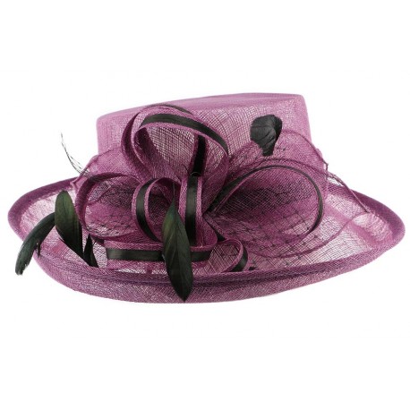 Chapeau Mariage Violet et noir Isa en paille sisal ANCIENNES COLLECTIONS divers