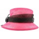 Chapeau Mariage Rose et Noir Fray en paille sisal ANCIENNES COLLECTIONS divers