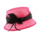 Chapeau Mariage Rose et Noir Fray en paille sisal ANCIENNES COLLECTIONS divers