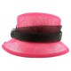 Chapeau Mariage Rose et Noir Fray en paille sisal ANCIENNES COLLECTIONS divers