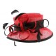 Chapeau Mariage Rouge et Noir Tulsa en paille sisal ANCIENNES COLLECTIONS divers