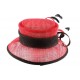 Chapeau Mariage Rouge et Noir Tulsa en paille sisal ANCIENNES COLLECTIONS divers