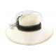 Chapeau Mariage Ecru et Noir El paso en paille sisal ANCIENNES COLLECTIONS divers