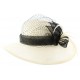 Chapeau Mariage Ecru et Noir El paso en paille sisal ANCIENNES COLLECTIONS divers