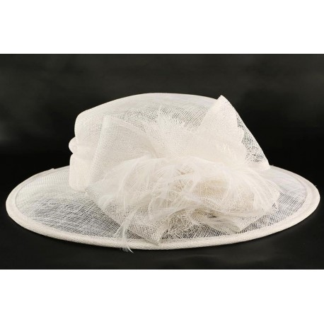 Chapeau mariage Blanc Mesa en paille sisal ANCIENNES COLLECTIONS divers