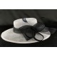 Chapeau mariage Blanc et noir Wichita en paille sisal ANCIENNES COLLECTIONS divers