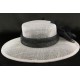 Chapeau mariage Blanc et noir Wichita en paille sisal ANCIENNES COLLECTIONS divers