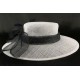 Chapeau mariage Blanc et noir Wichita en paille sisal ANCIENNES COLLECTIONS divers