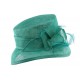 Chapeau mariage Turquoise Sico en paille sisal ANCIENNES COLLECTIONS divers