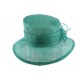 Chapeau mariage Turquoise Sico en paille sisal ANCIENNES COLLECTIONS divers