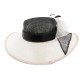 Chapeau mariage Noir et blanc Bluch en paille sisal ANCIENNES COLLECTIONS divers