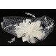 Accessoire cheveux mariage coiffe blanche Accessoires Cheveux Léon montane