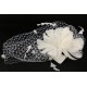 Accessoire cheveux mariage coiffe blanche Accessoires Cheveux Léon montane