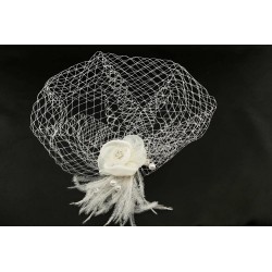 Accessoire cheveux mariage coiffe écru perle Accessoires Cheveux Léon montane