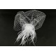 Accessoire cheveux mariage coiffe écru plumes Accessoires Cheveux Léon montane