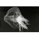 Accessoire cheveux mariage coiffe écru plumes Accessoires Cheveux Léon montane