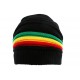 Bonnet Rasta Noir avec lignes Jamaique BONNETS Léon montane