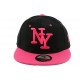 Snapback Noire et Rose Ny par Hip Hop of honour ANCIENNES COLLECTIONS divers